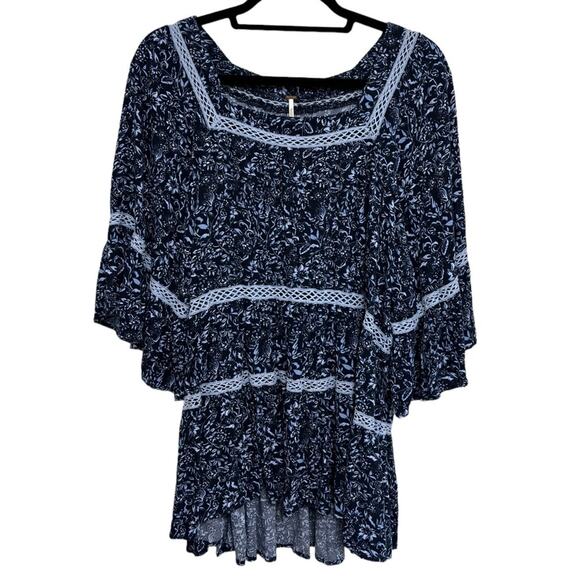 Free People Talk About It Tunic in Midnight Combo - Size S - Picture 3 of 7